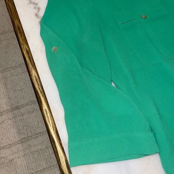 Naked Zebra silky button down blouse - Picture 3 of 8